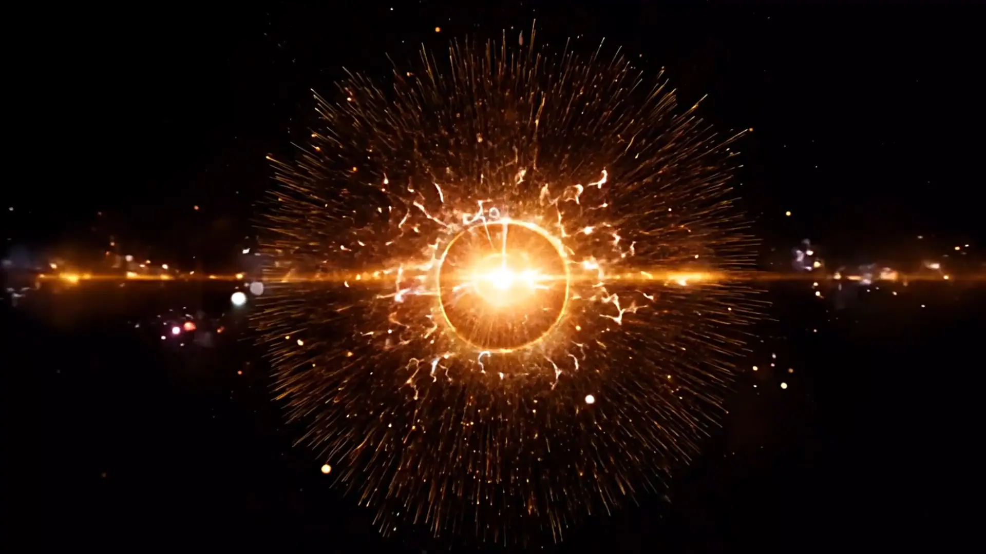 Celestial Fireworks Explosion Dynamic Background for Logo Animation